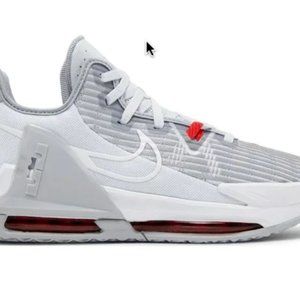 Nike Lebron Witness VI Shoes Gray White Red CZ4052-003 Men's Sizes NEW